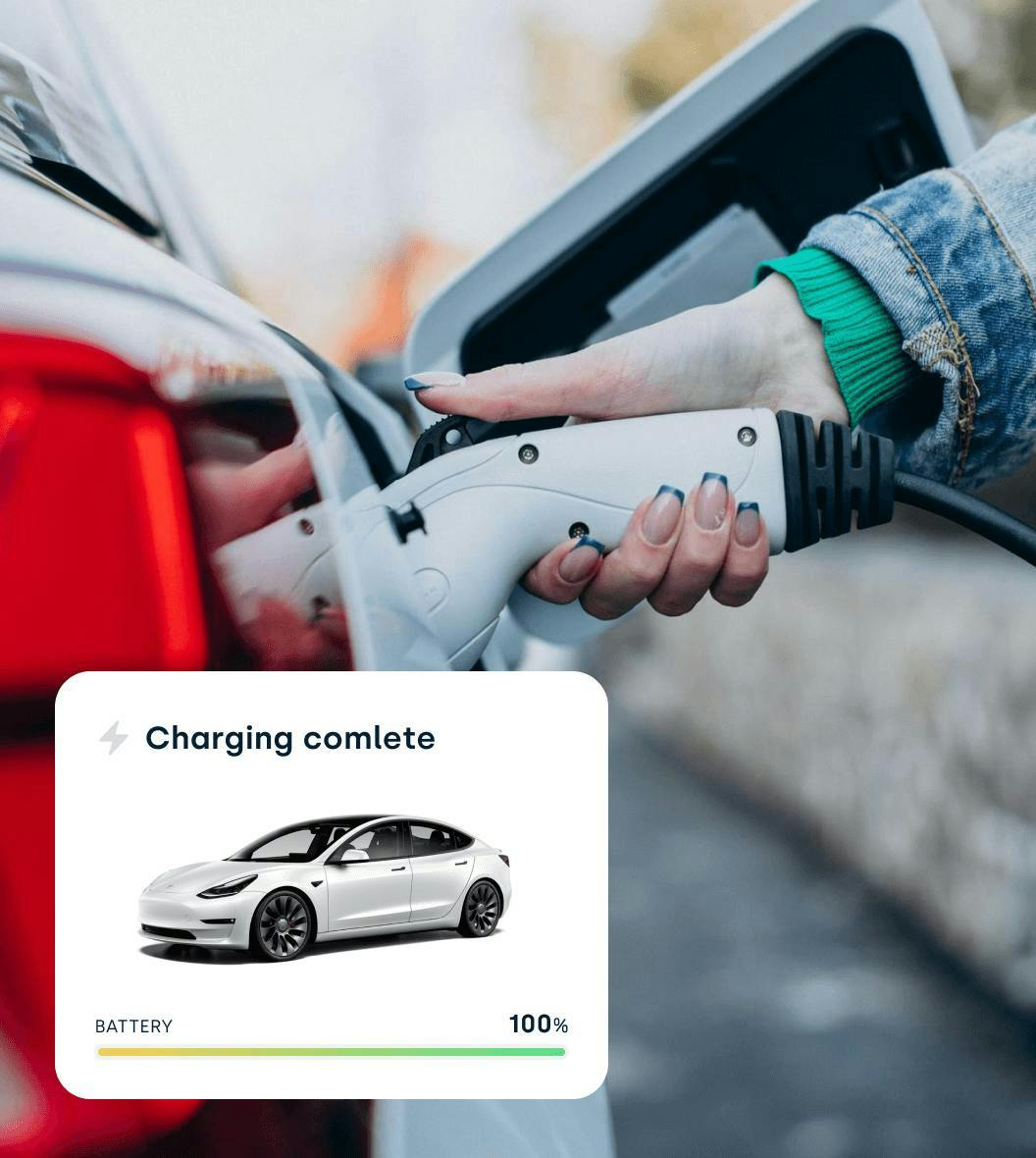 hand holding electric charger